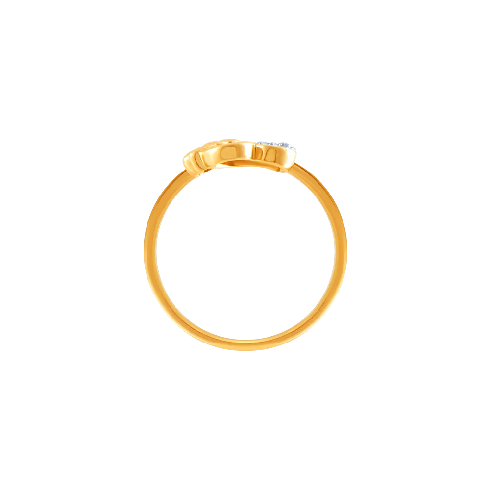 18k (750) Yellow Gold And Diamond Ring For Women