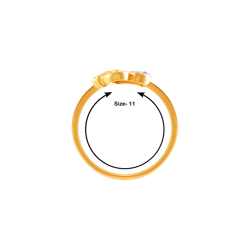18k (750) Yellow Gold And Diamond Ring For Women