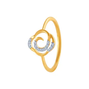 18k (750) Yellow Gold And Diamond Ring For Women