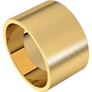 18K Yellow Gold 12 mm Standard Fit Flat Band