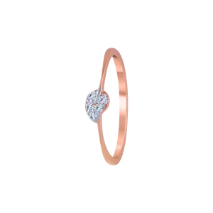 18KT (750) Rose Gold And Diamond Ring For Women