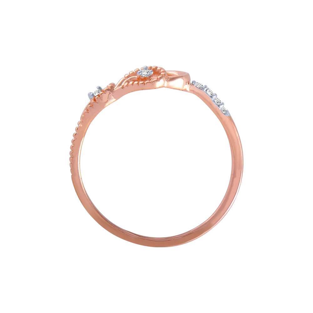 18KT (750) Rose Gold And Diamond Ring For Women