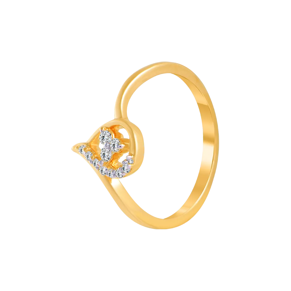 18KT (750) Yellow Gold And Diamond Ring For Women