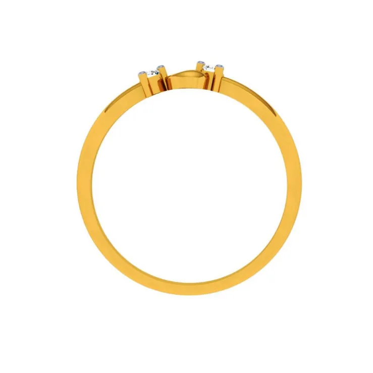 18KT (750) Yellow Gold And Diamond Ring For Women