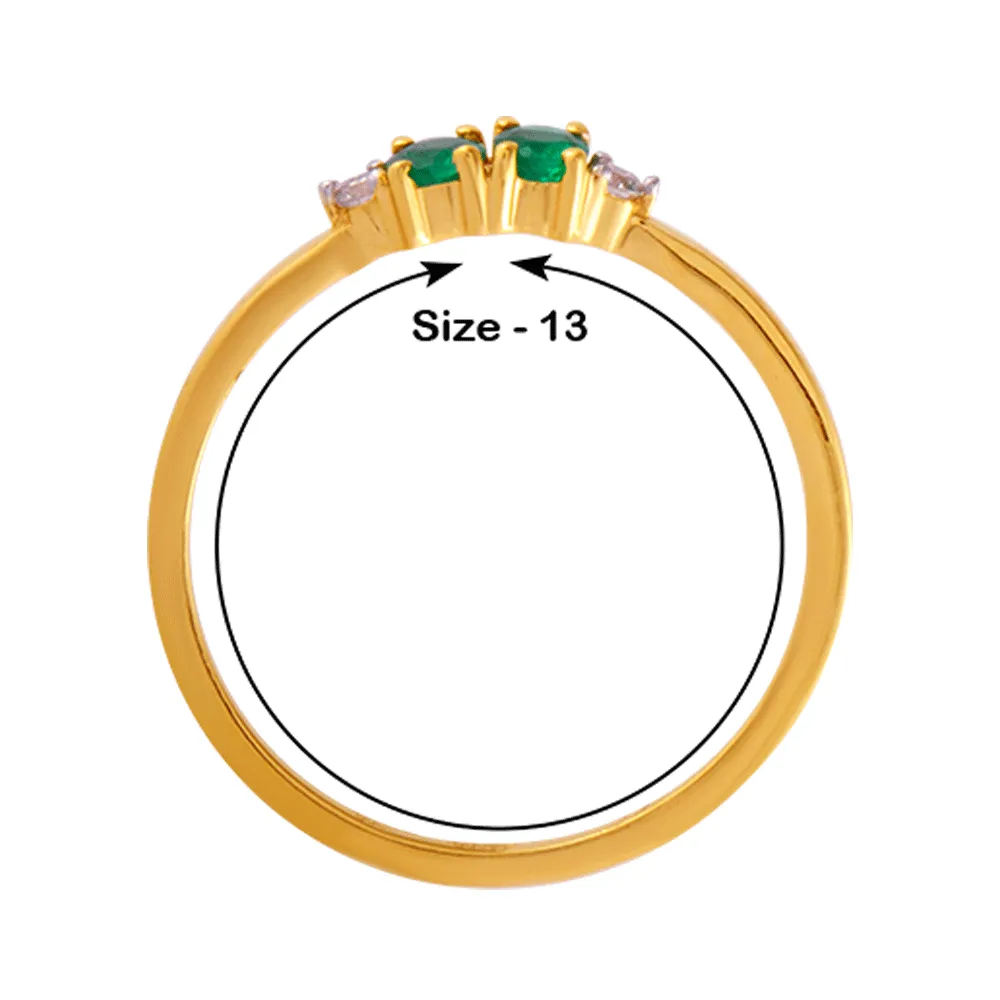 18KT (750) Yellow Gold And Diamond Ring For Women