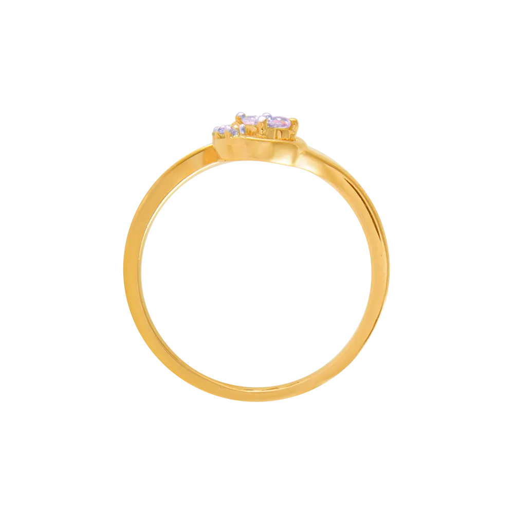 18KT (750) Yellow Gold And Diamond Ring For Women