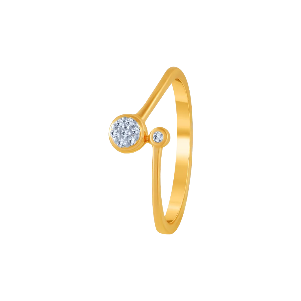 18KT (750) Yellow Gold And Diamond Ring For Women