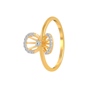 18KT (750) Yellow Gold And Diamond Ring For Women