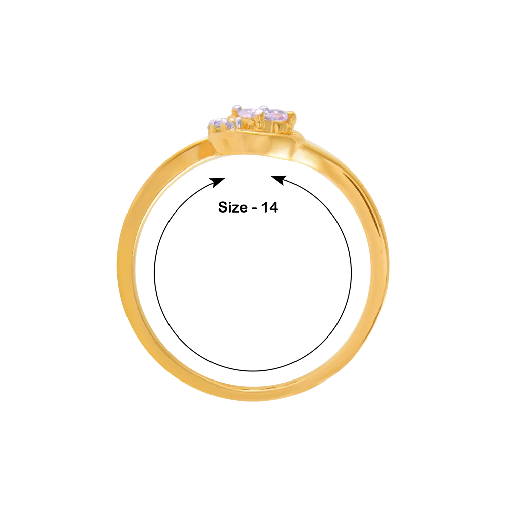 18KT (750) Yellow Gold And Diamond Ring For Women