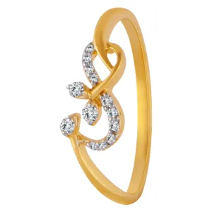 18KT (750) Yellow Gold And Diamond Ring For Women