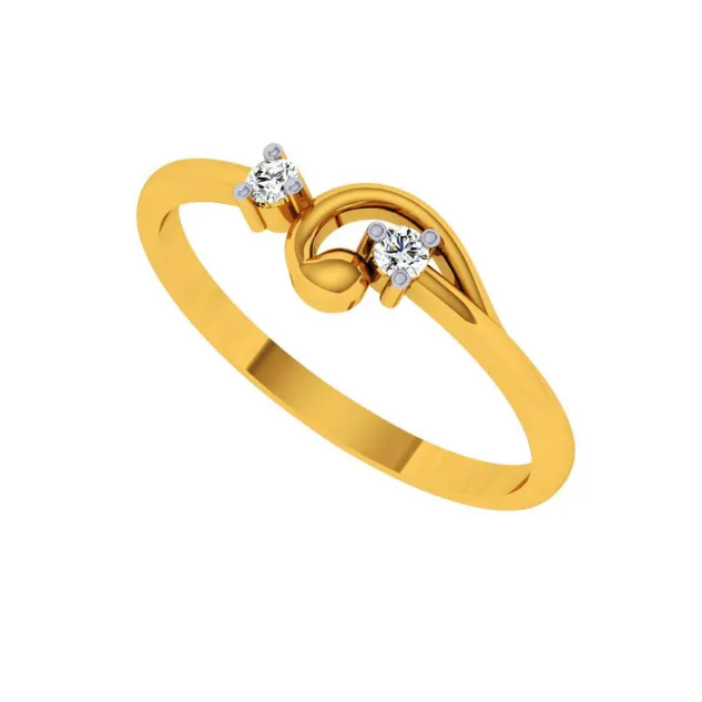 18KT (750) Yellow Gold And Diamond Ring For Women