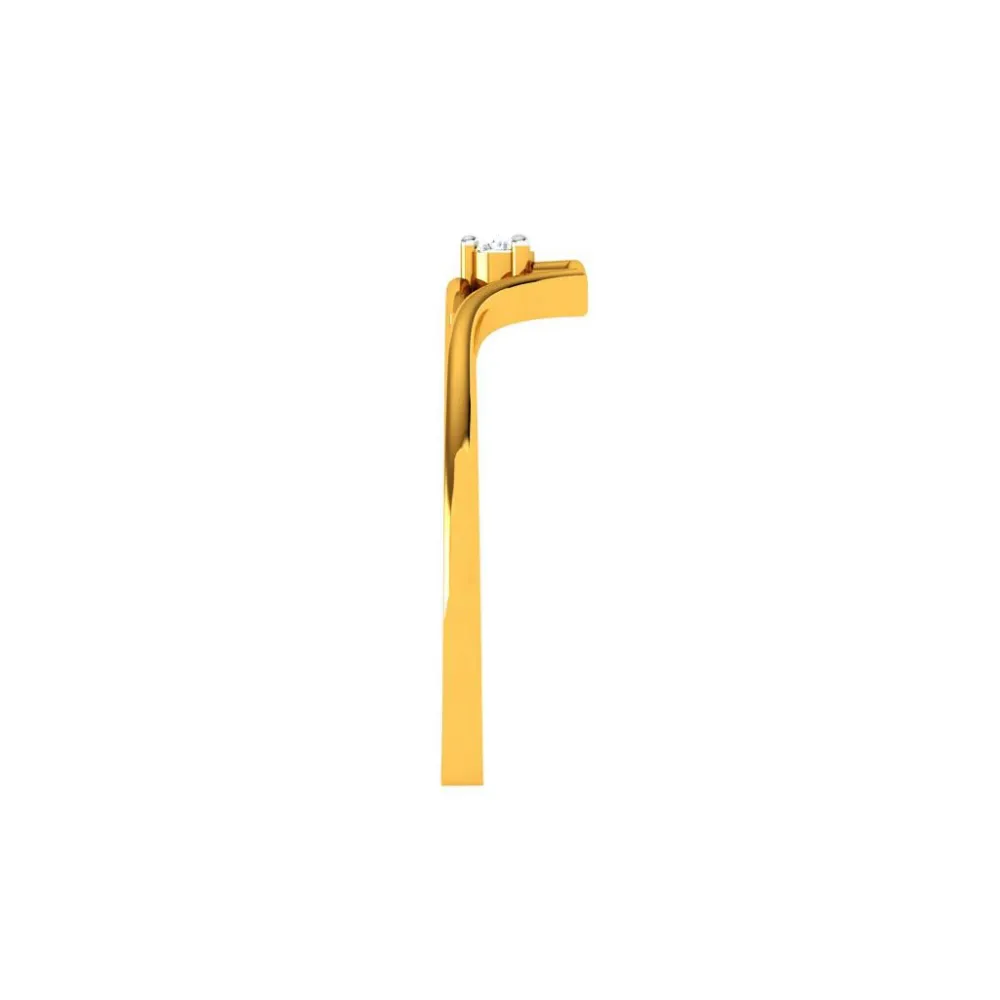 18KT (750) Yellow Gold Diamond Ring For Woman