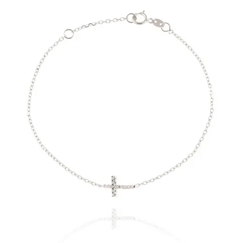 18KT GOLD CROSS BRACELET - 765371
