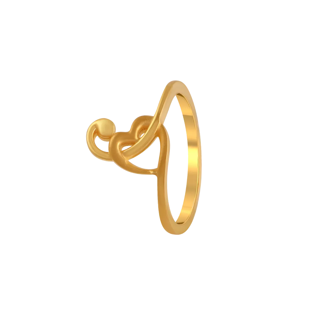 22k Heart-on-heart Gold Rings From Goldlites Collection