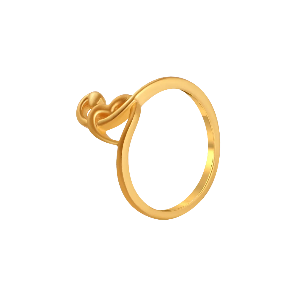 22k Heart-on-heart Gold Rings From Goldlites Collection