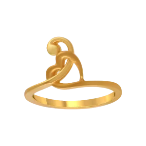 22k Heart-on-heart Gold Rings From Goldlites Collection
