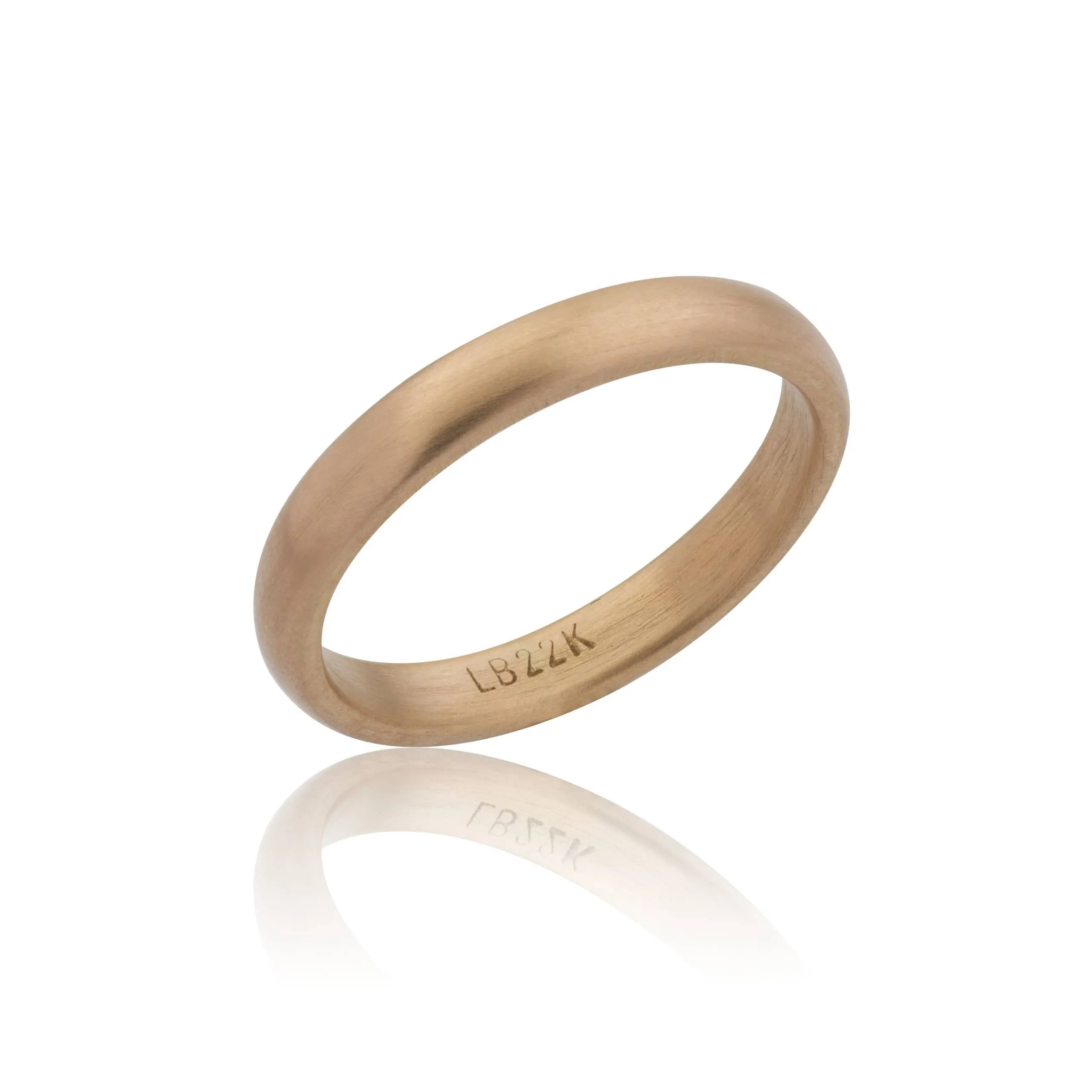 22K Rose Gold "Peach Glow" Solid Band