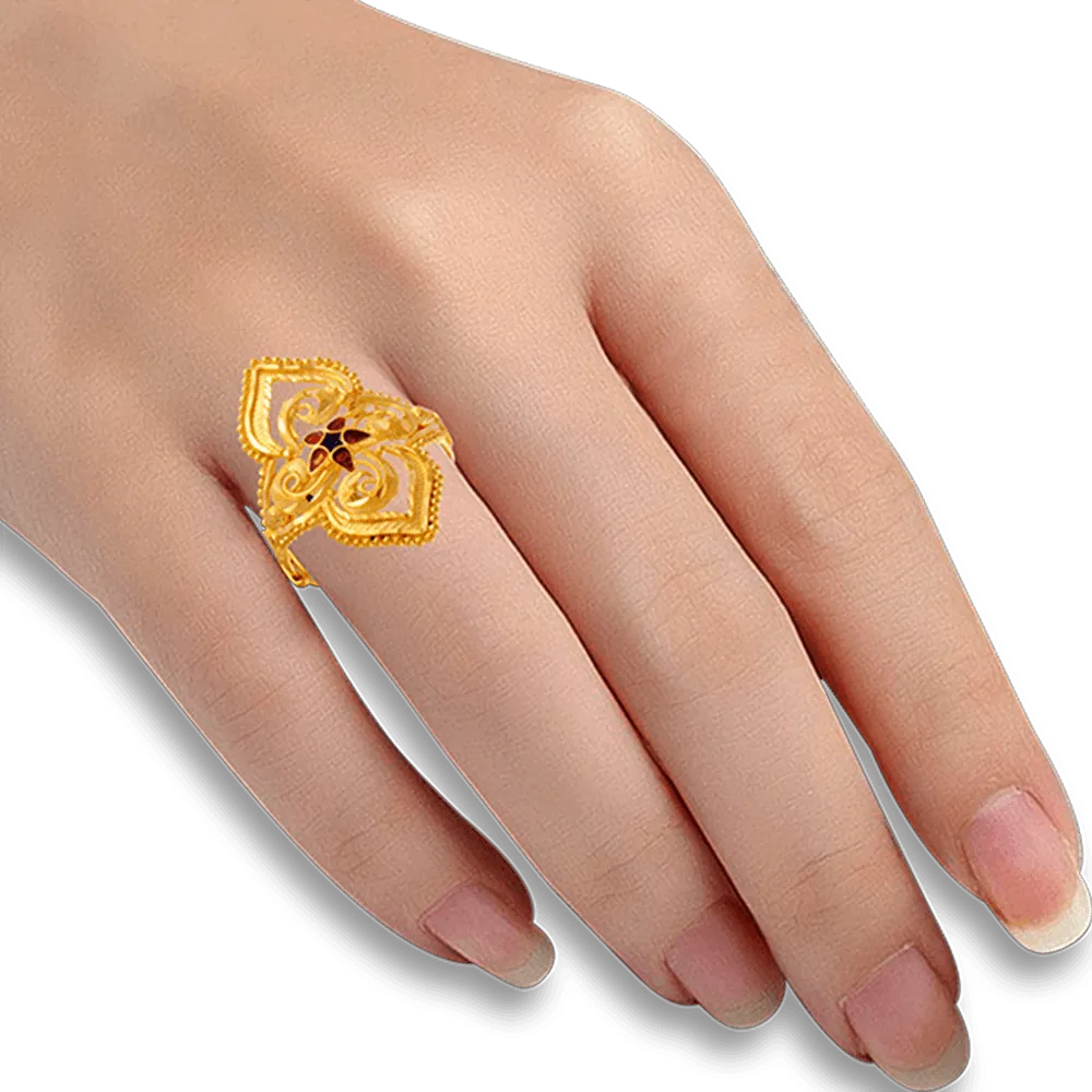 22KT Yellow Gold Ring For Women