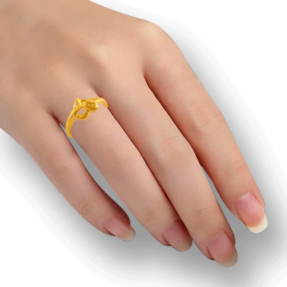 22KT Yellow Gold Ring For Women