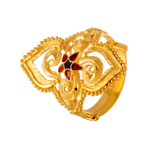 22KT Yellow Gold Ring For Women