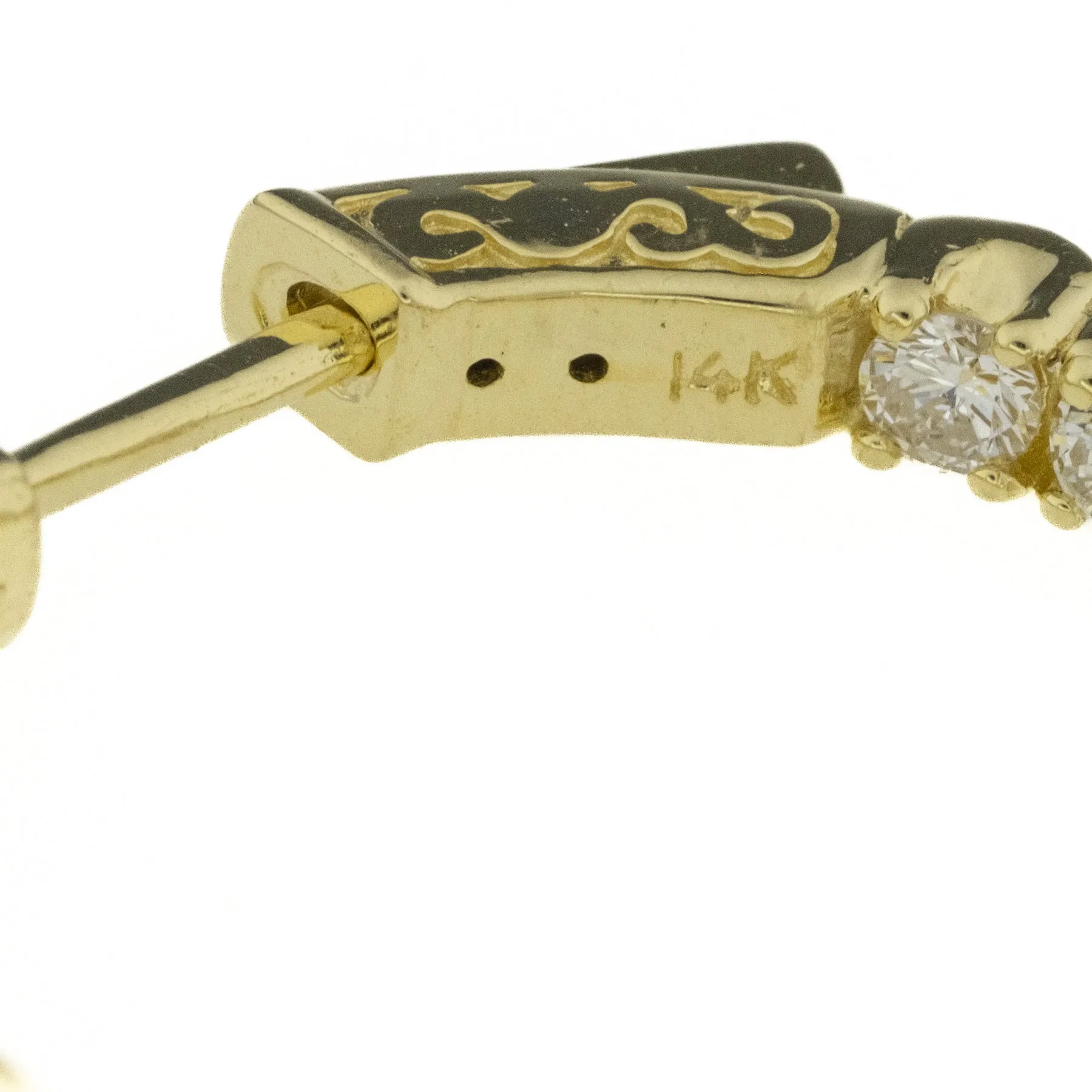 2.55ctw Round Diamond Inside Out Hoops in 14K Yellow Gold