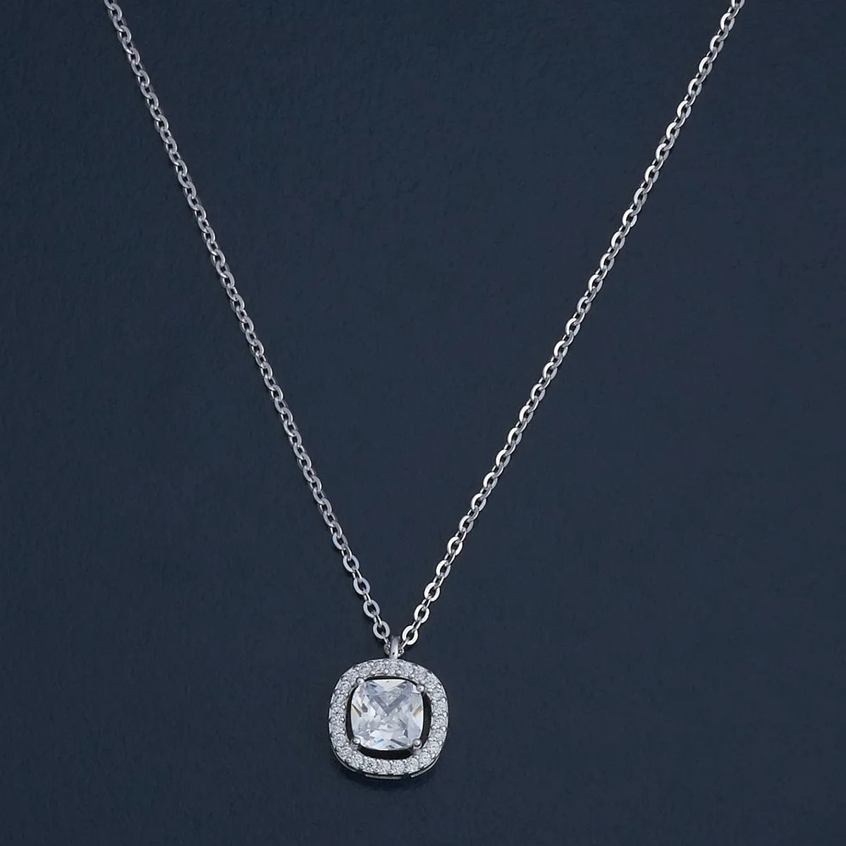 92.5 Silver Pendant with Chain and Earring Set 180979