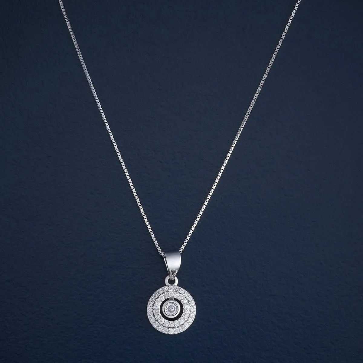 92.5 Silver Pendant with Chain and Earring Set 182936
