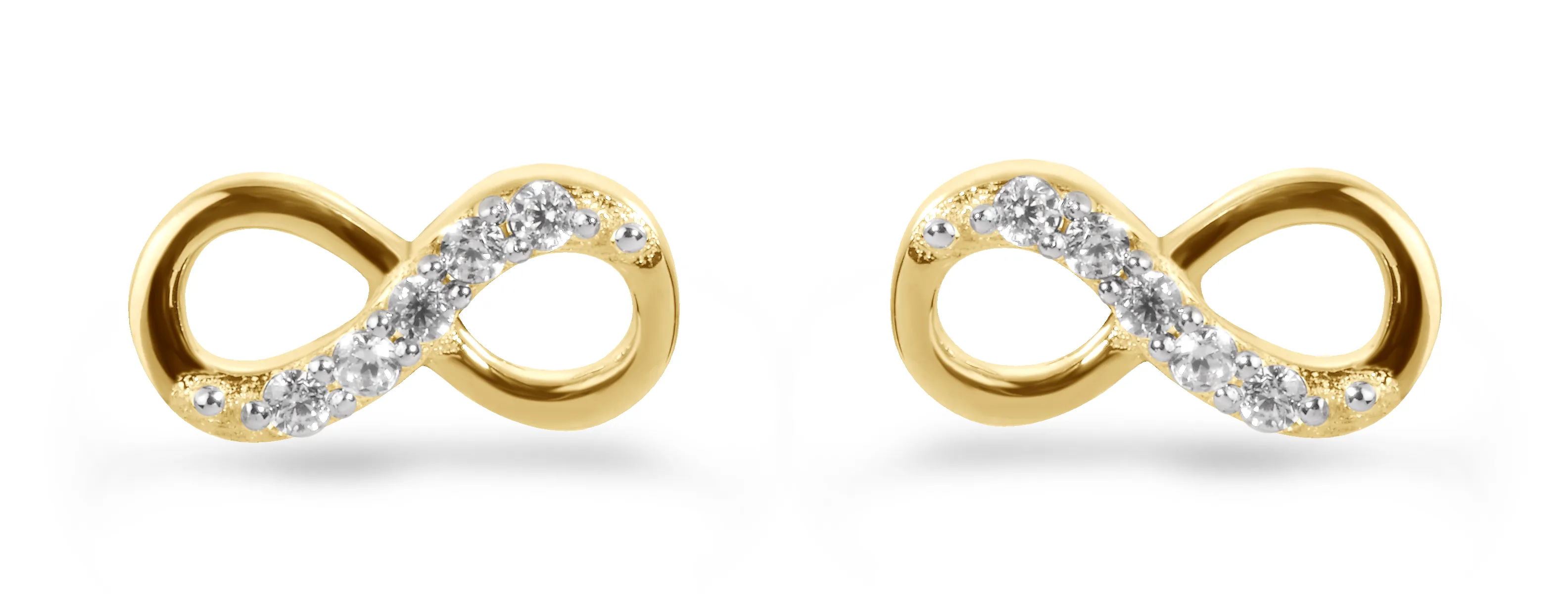 9k Yellow Gold Earrings Set with HSI Diamonds