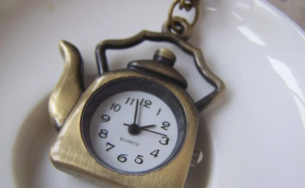 Antique Bronze Kettle Pocket Watch A4610