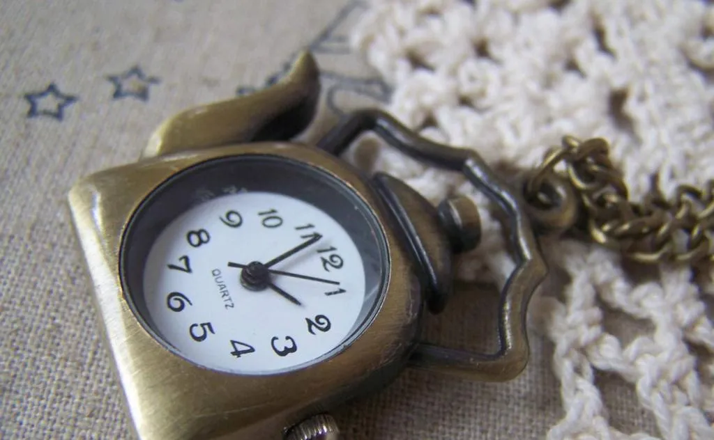 Antique Bronze Kettle Pocket Watch A4610