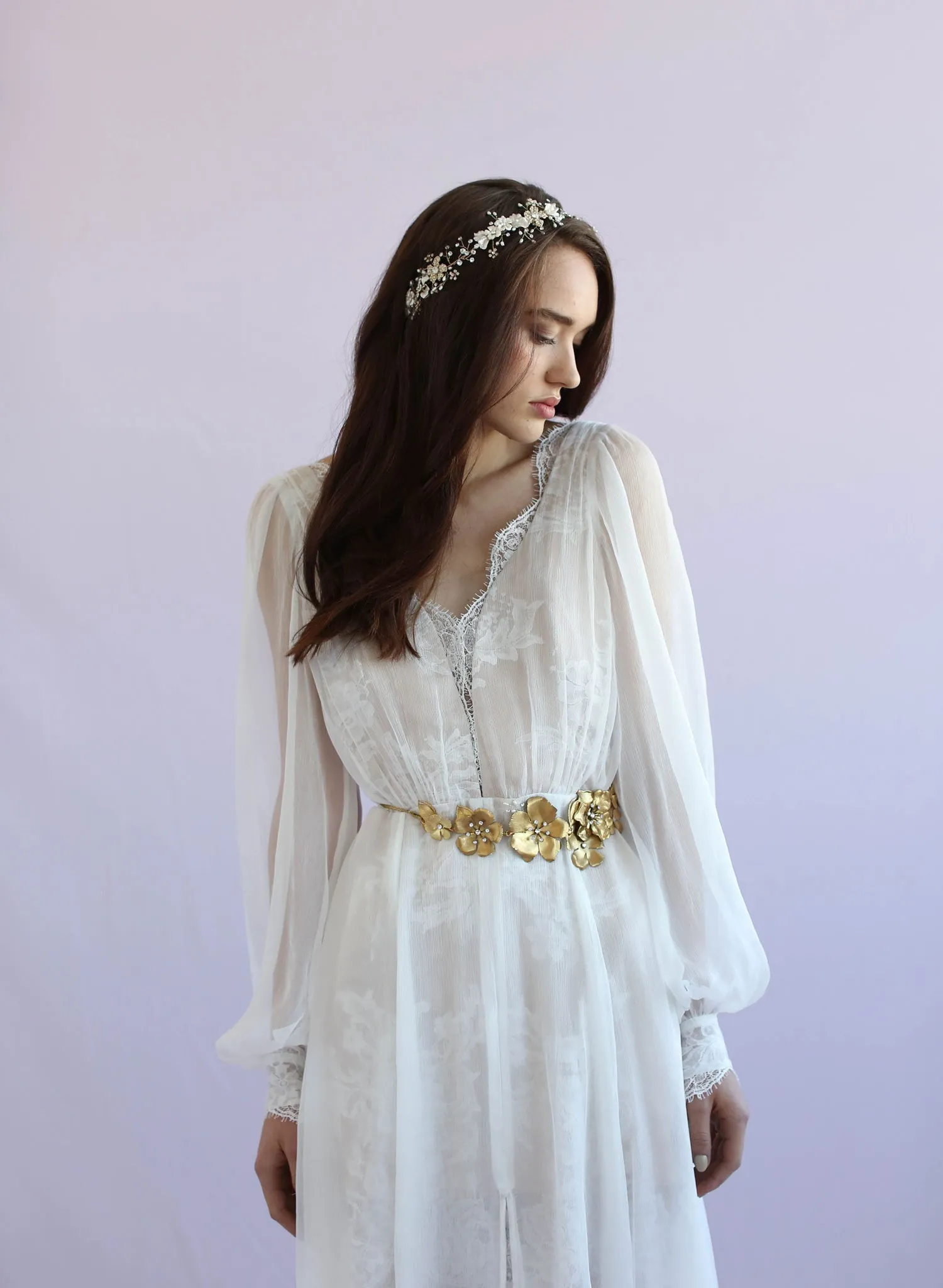 Antique garden flower sash - Style #649