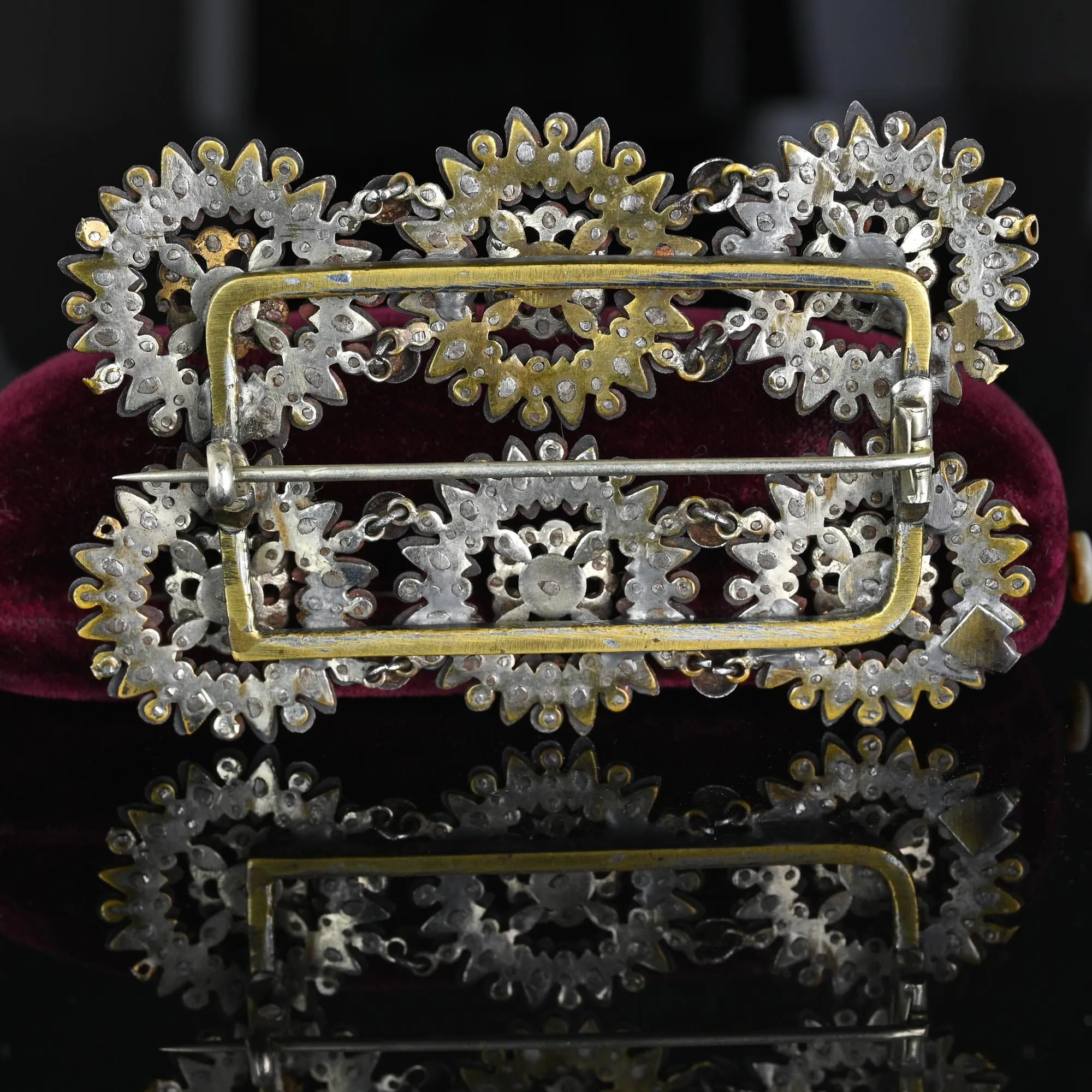 Antique Georgian Starburst Cut Steel Brooch