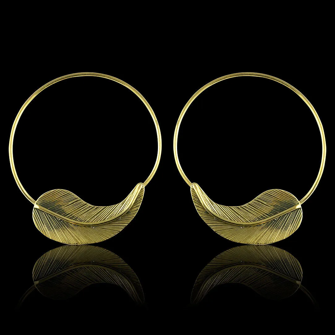 Autumn Leaf Hoops