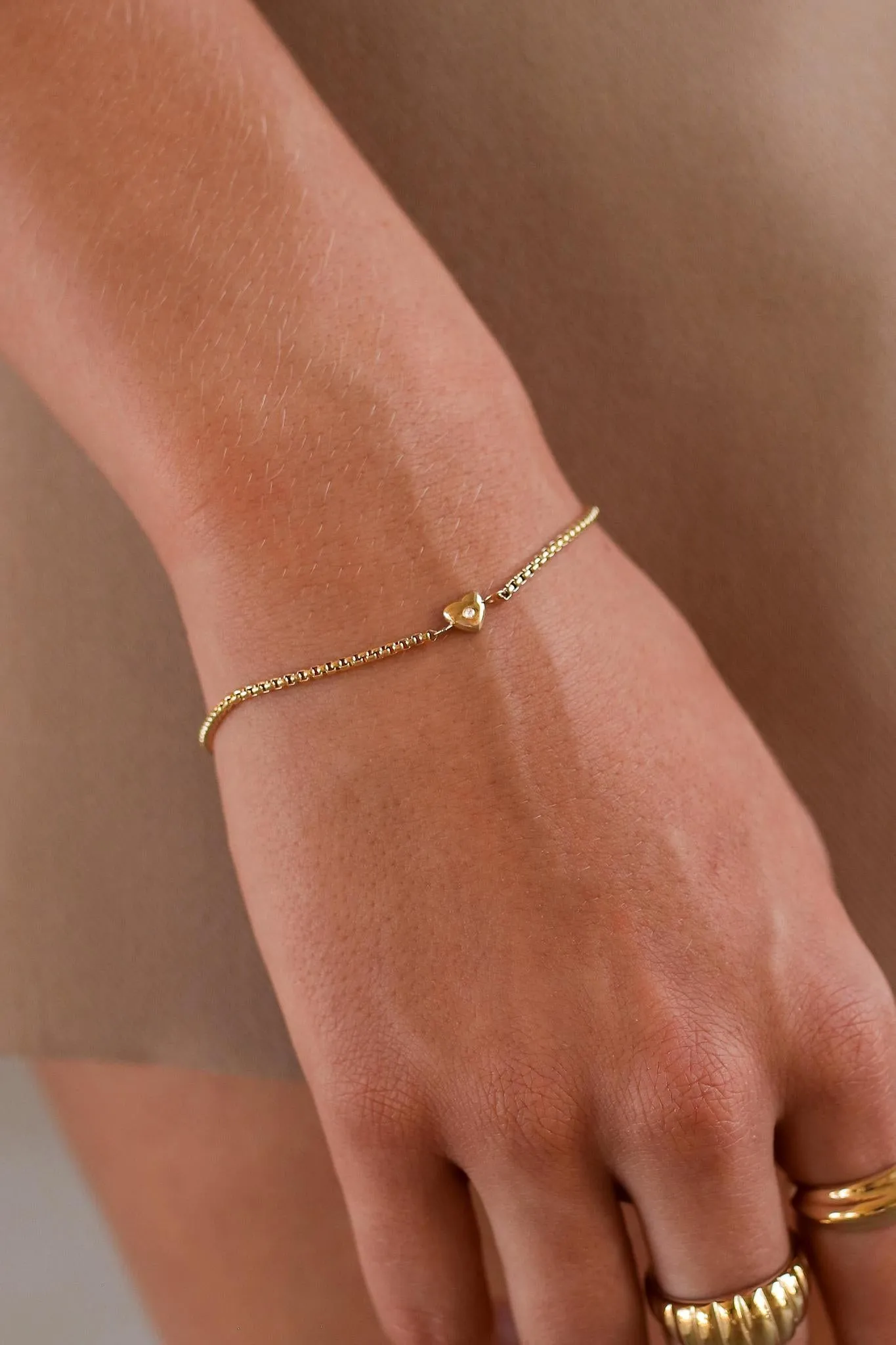Aviva - Stainless Steel Heart Bracelet