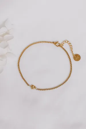 Aviva - Stainless Steel Heart Bracelet