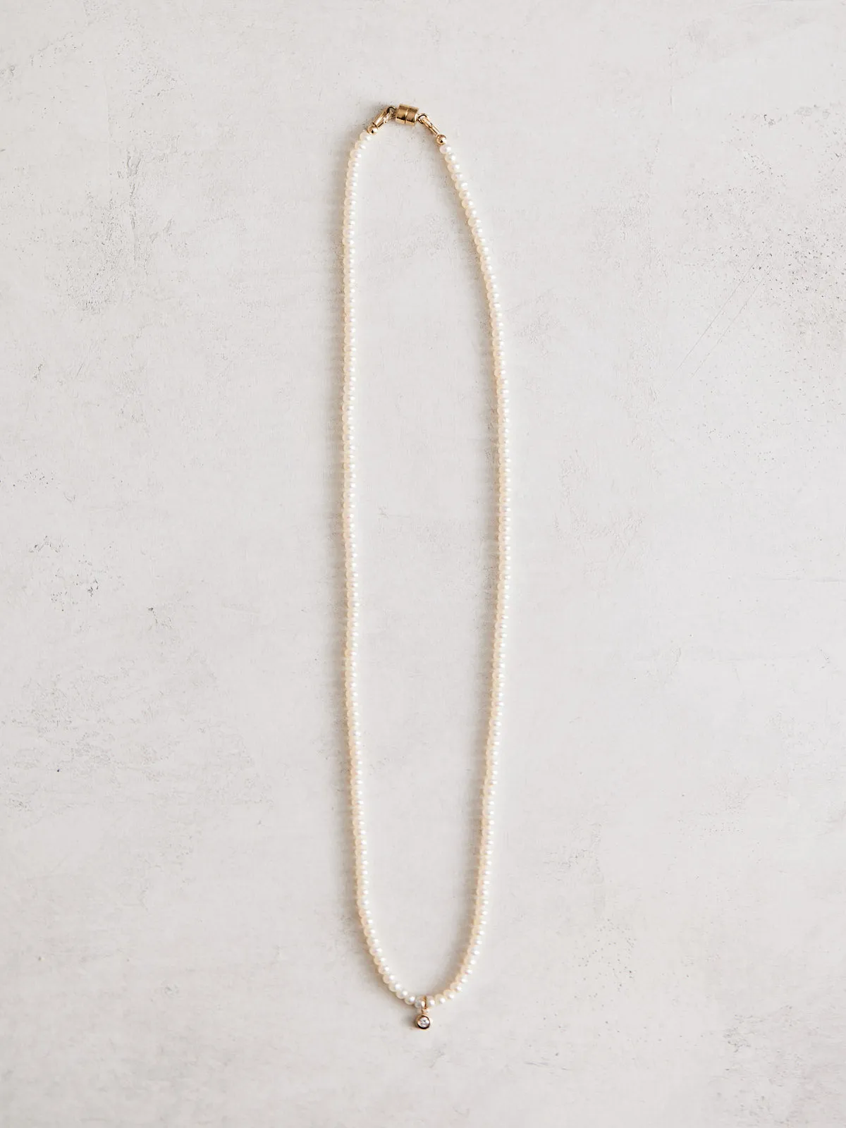 Baby Pearls & Diamond Necklace