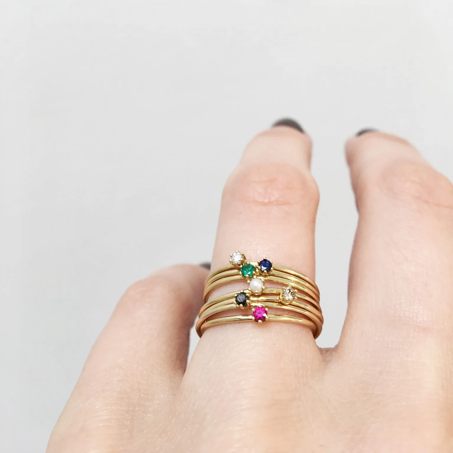 Baby White Diamond Ring