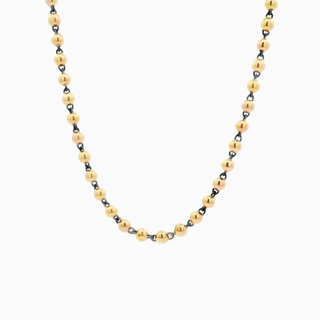 Ball Chain with Rhodium Links