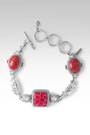 Believe Always Bracelet? in Red Indonesian Coral, Red Sponge Coral & White Mother of Pearl