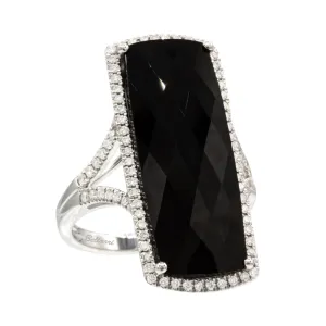 Bellarri 14k Black Onyx Ring with Diamonds