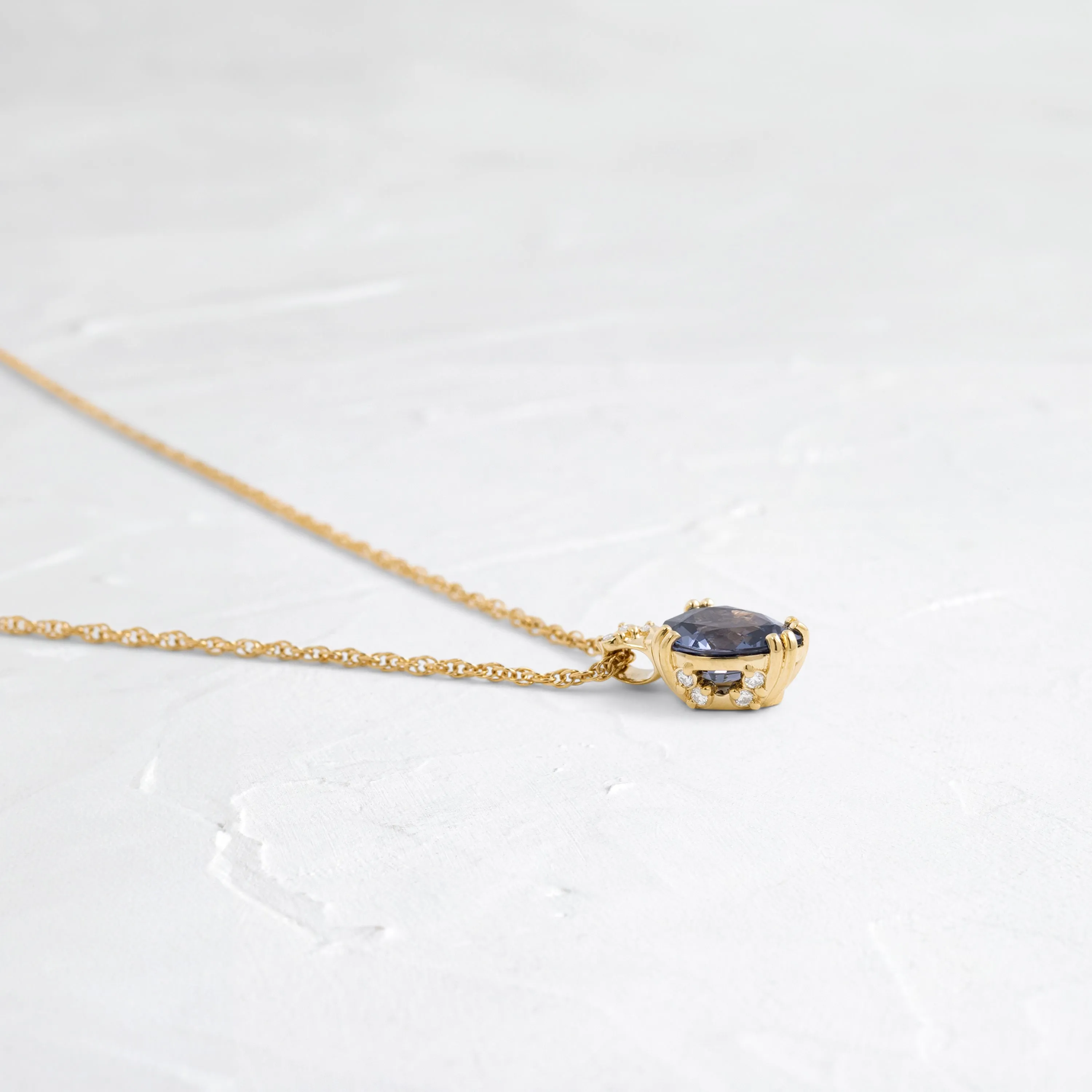 Bewilder Necklace, 0.88ct. Indigo Blue Spinel