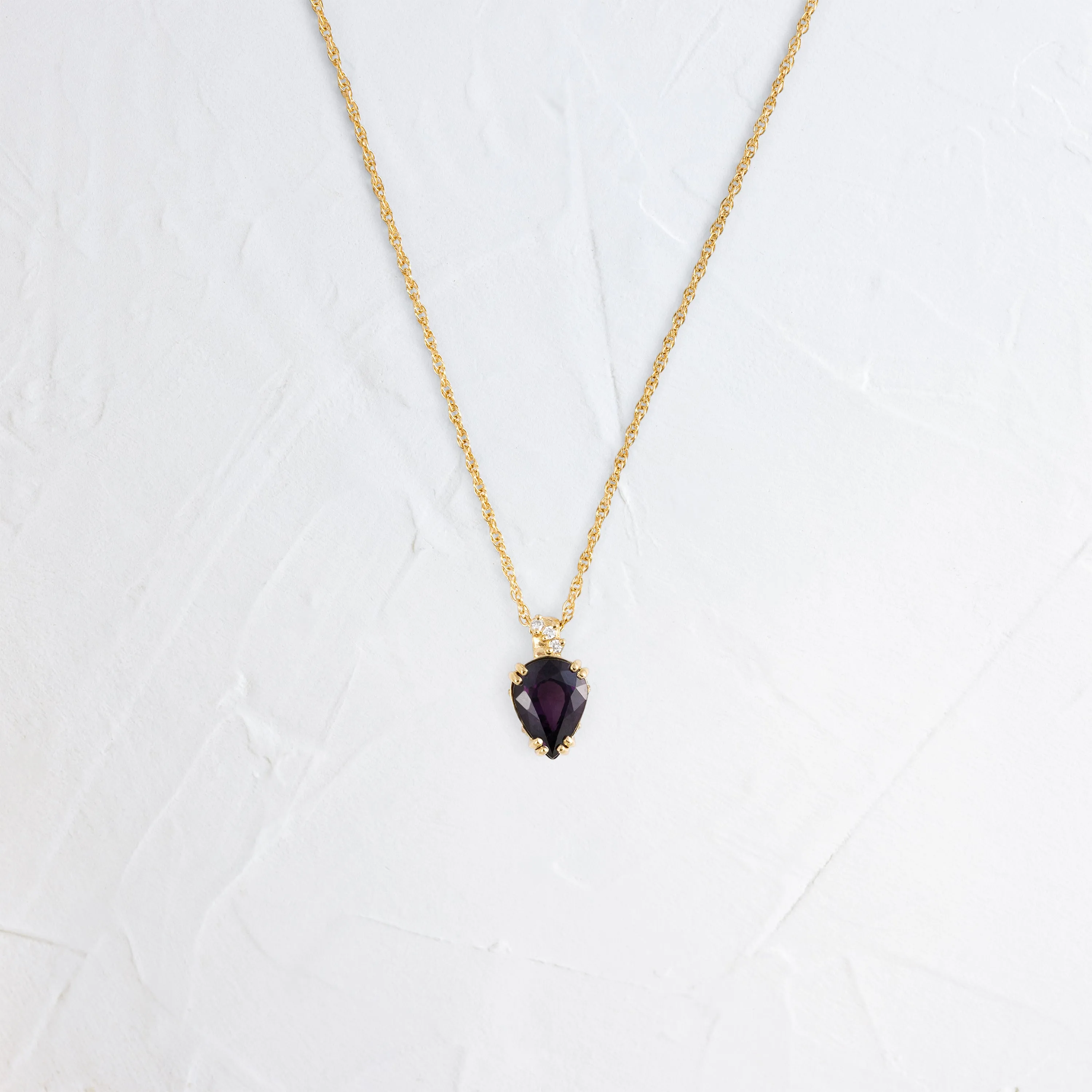 Bewilder Necklace, 0.95ct. Deep Purple Spinel