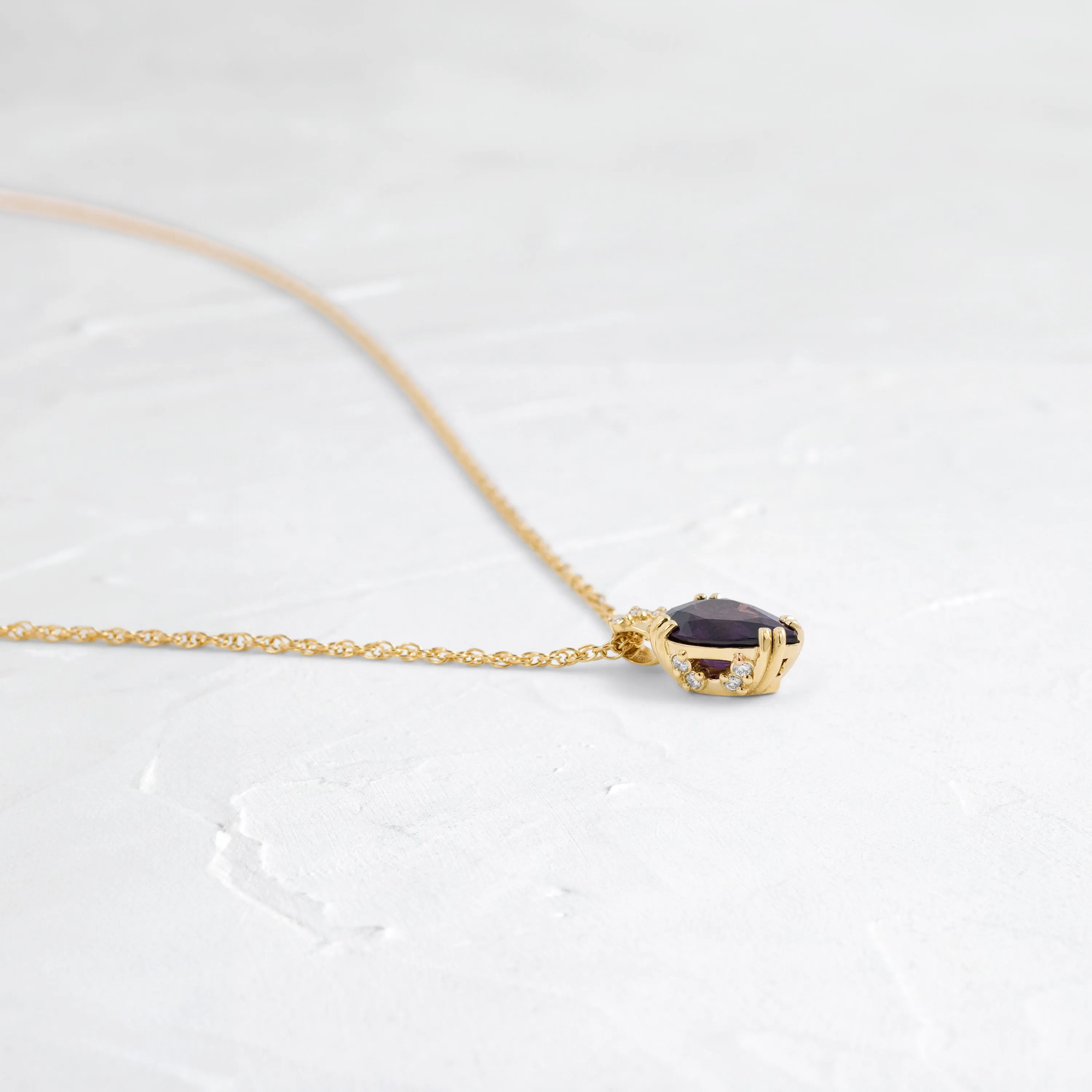 Bewilder Necklace, 0.95ct. Deep Purple Spinel