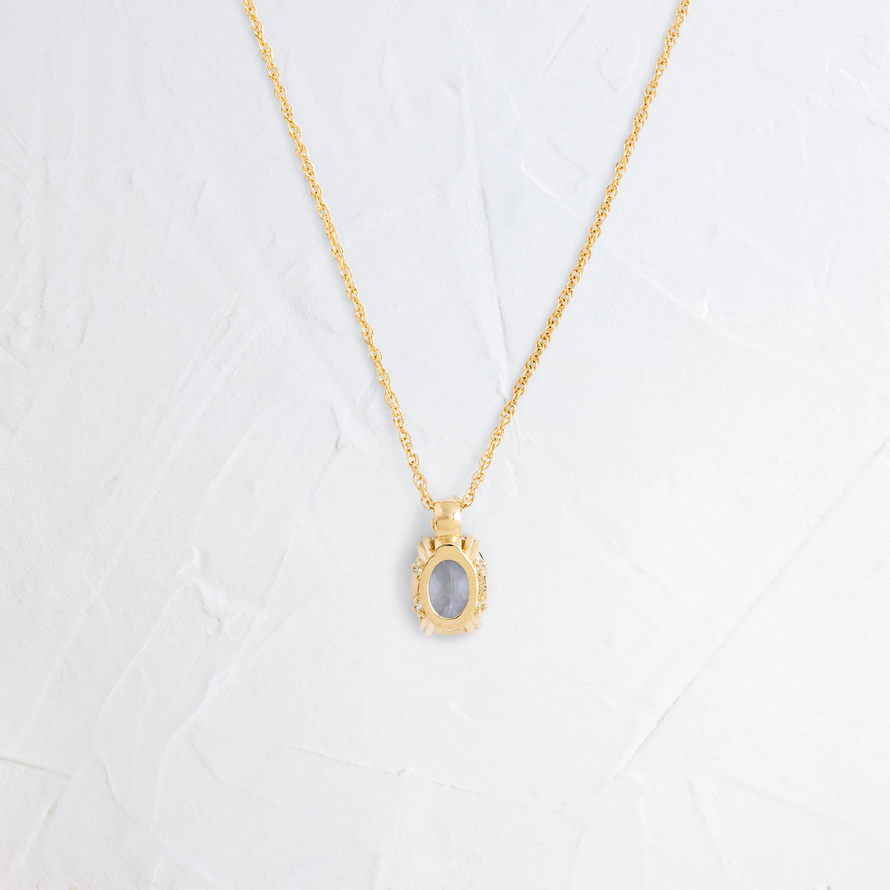 Bewilder Necklace, 1.25 ct. Light Gray-Blue Spinel