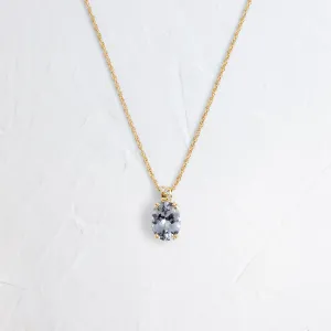 Bewilder Necklace, 1.25 ct. Light Gray-Blue Spinel