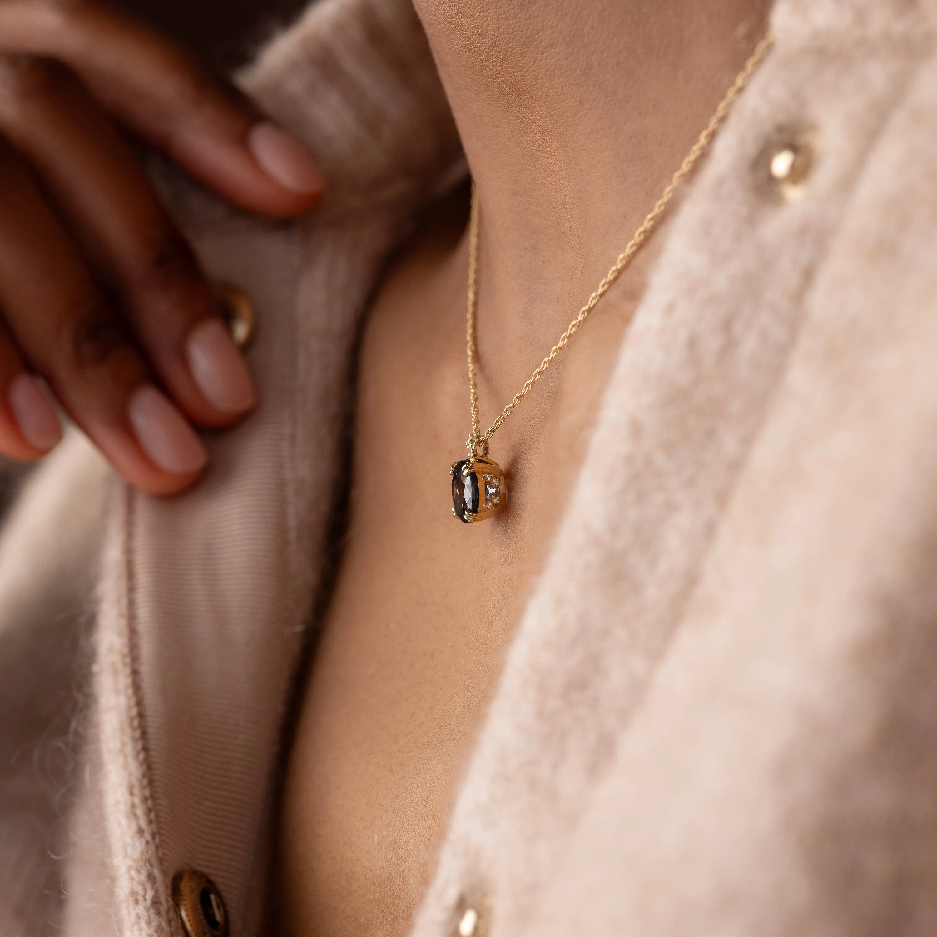 Bewilder Necklace, 2.5ct. Blue Spinel
