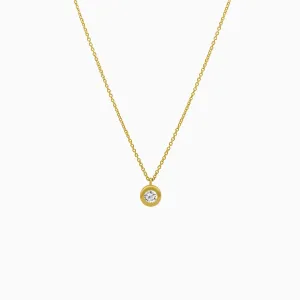 Bezel Solitaire Diamond Necklace
