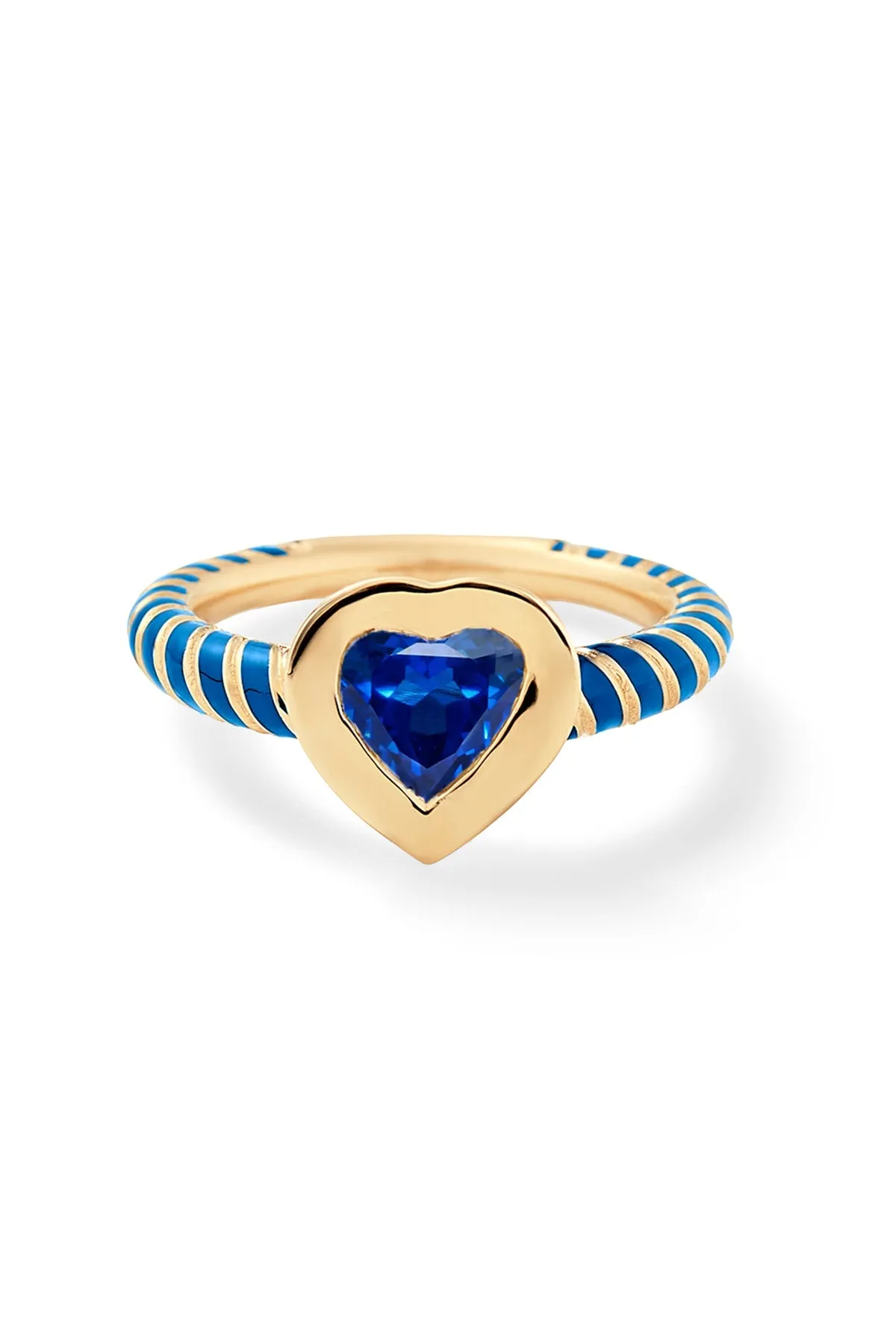 Bezel Streamer Heart Ring - Sale