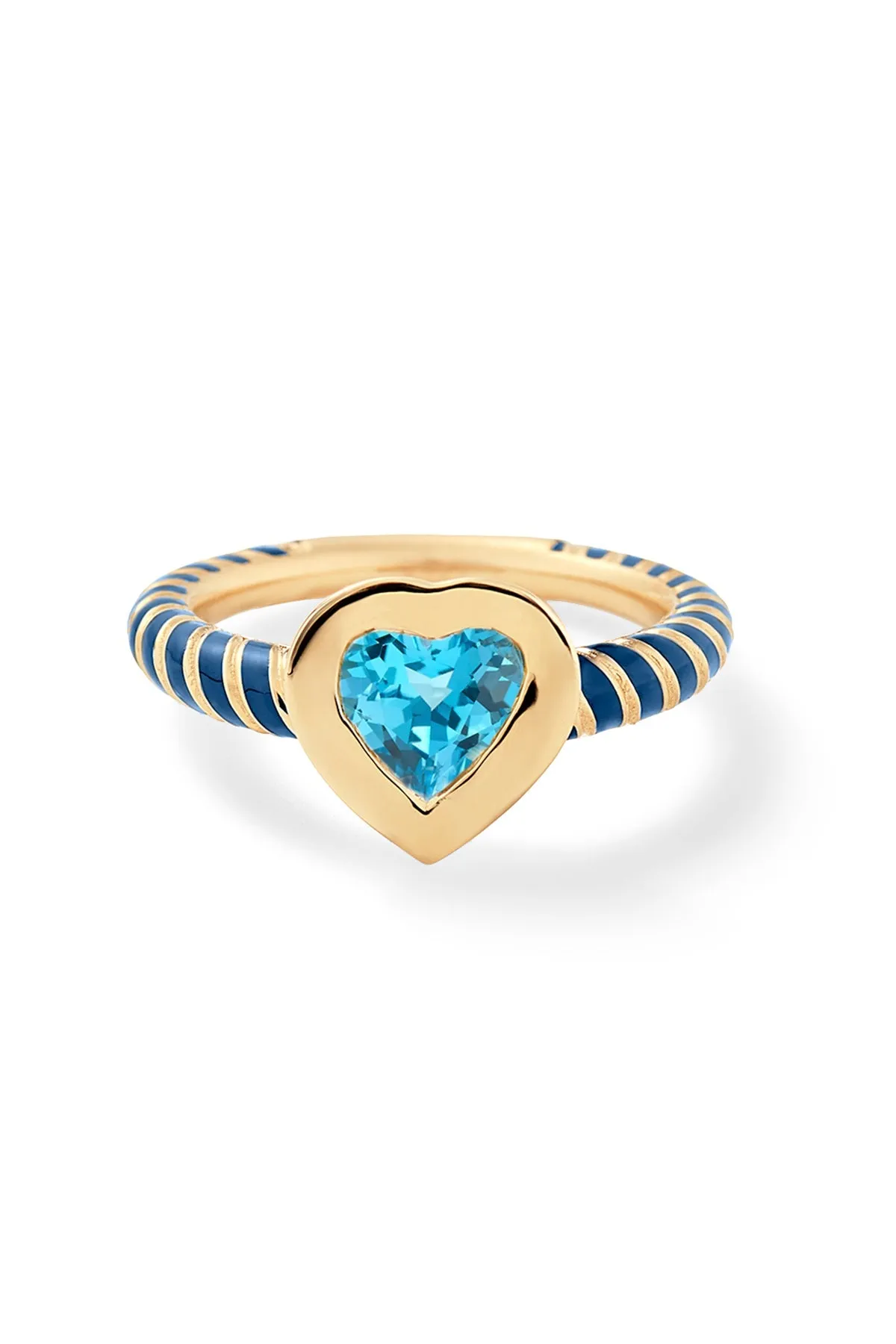 Bezel Streamer Heart Ring - Sale