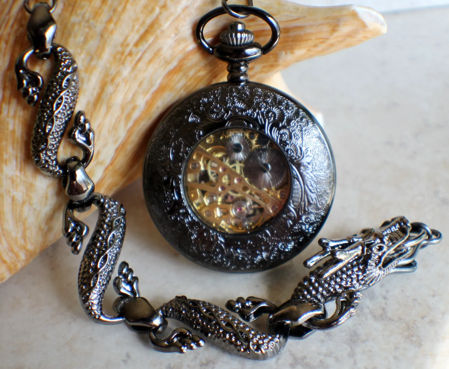 Black Dragon Pocket Watch